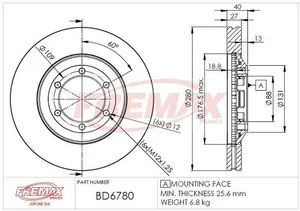 צ.ב קד' איסוזו דימאקס 4×4 04-11 2×4 -20 280 מ"מ